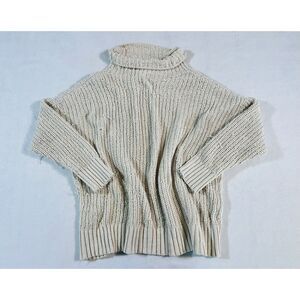 Aerie OVERSIZED Beige Shabby Sweater Tunic Medium Cottage Boho Preppy Grunge